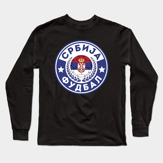 Serbia Football Long Sleeve T-Shirt by footballomatic